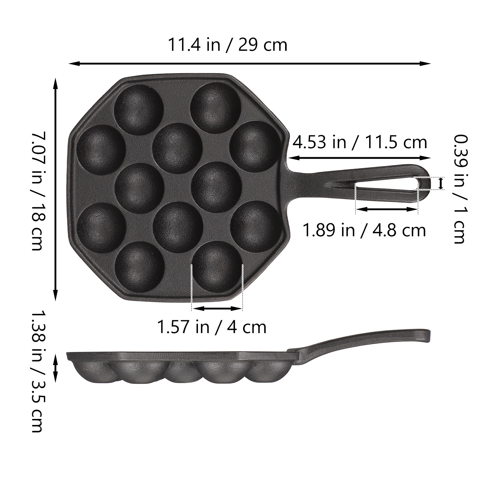 Takoyaki Pan Cast Iron 12 Mold - đánh giá và giá Takoyaki Grill Plate